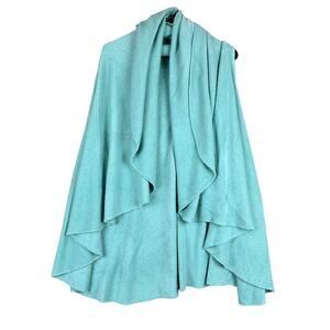 Anthropologie Look By M Womens Shawl Teal Everyday Cape Cardigan One Size